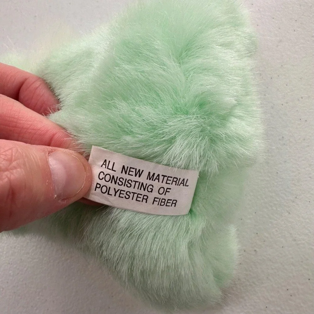 Vintage‎ Peachtree Playthings Green Pastel Plush Bunny Rabbit Easter Basket 8